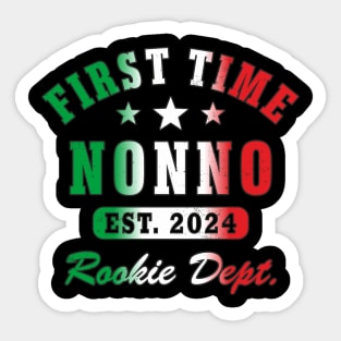 First Time Nonno est. 2024 Funny Soon To Be Grandpa Sticker